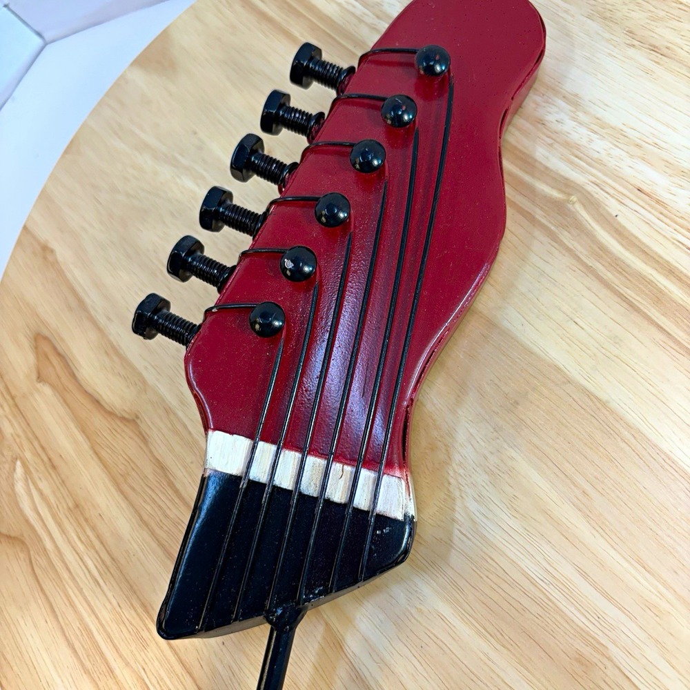 Hobby Lobby Guitar Headstock Metal Wall Mount Coat Hook Red/Black 12" 776021
